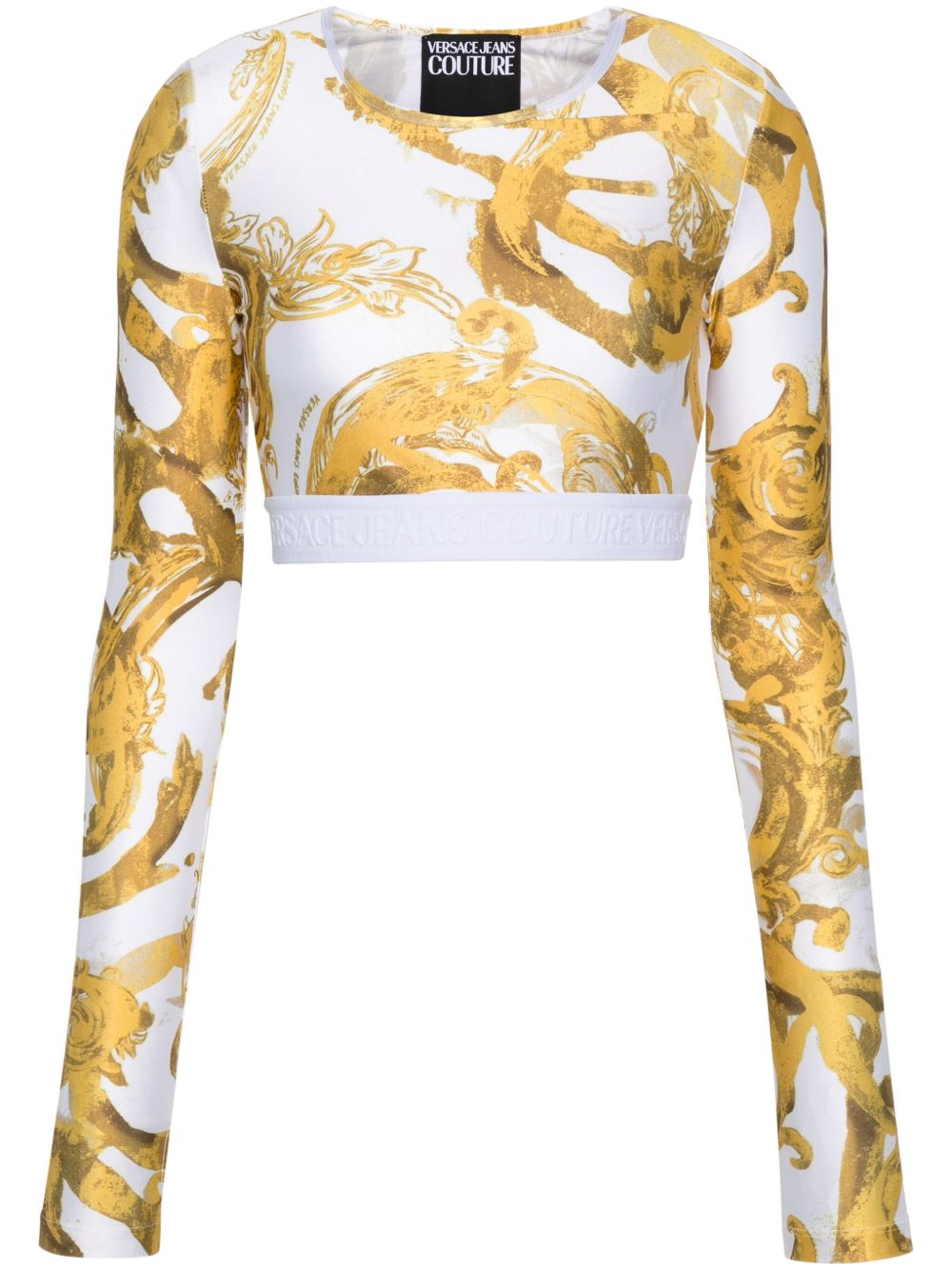 Versace Jeans Couture Watercolour Couture 短款上衣 - 白色