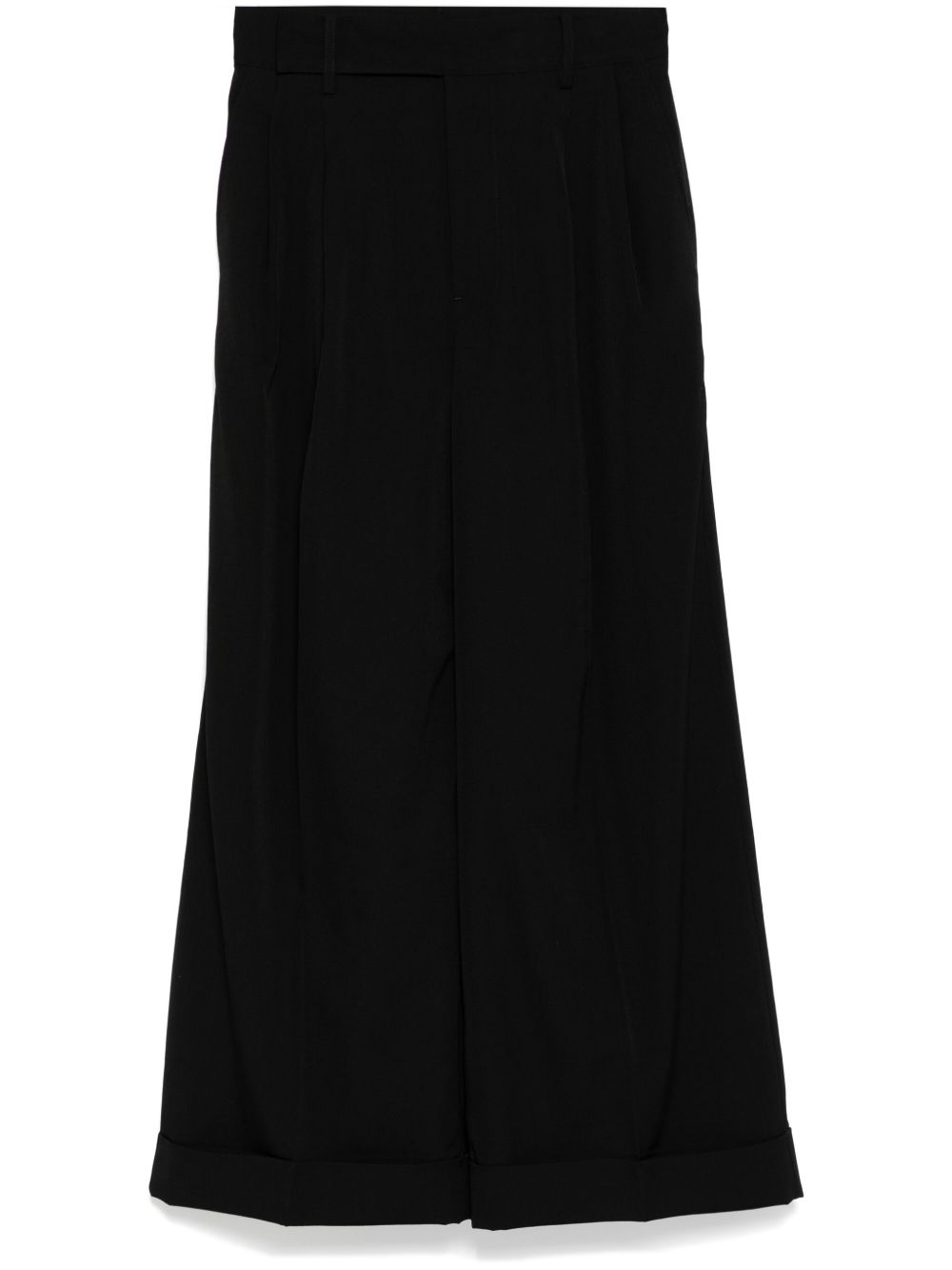 Yohji Yamamoto 羊毛长裤 - 黑色