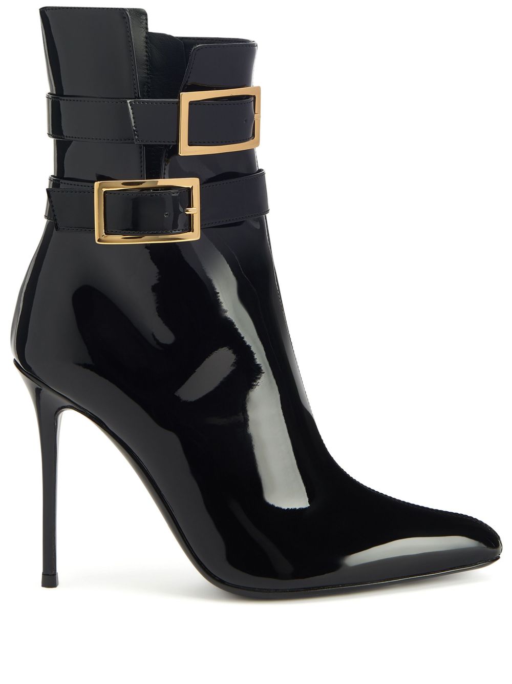 Giuseppe Zanotti Pearlie 漆皮高跟短靴 - 黑色