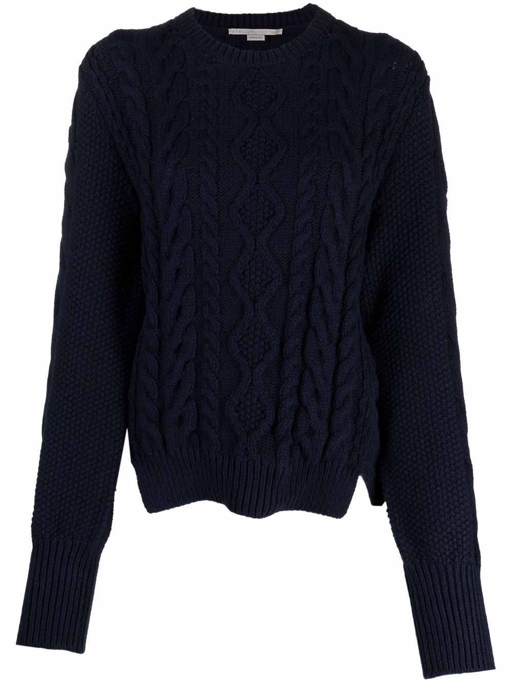 Stella McCartney 斯特拉·麦卡特尼 粗绞花针织长袖毛衣 - 蓝色