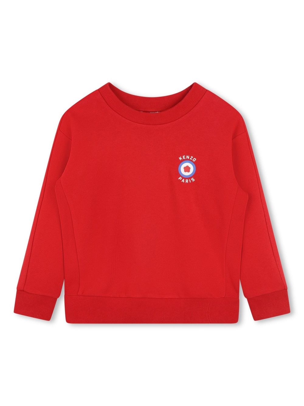 Kenzo Kids logo印花棉卫衣 - 红色