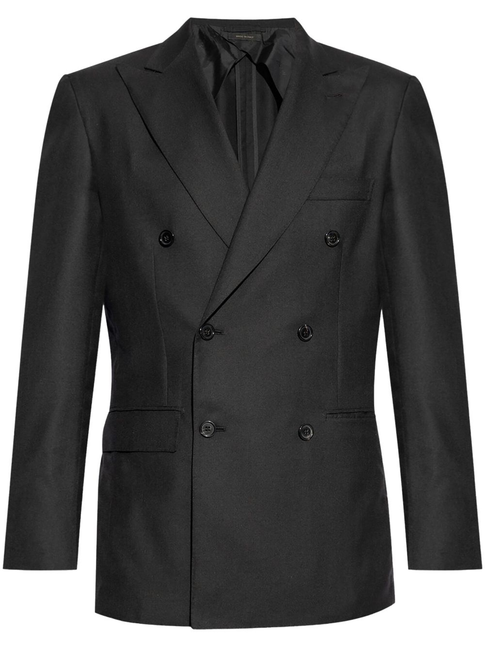 Brioni 平驳领双排扣羊绒西装夹克 - 灰色