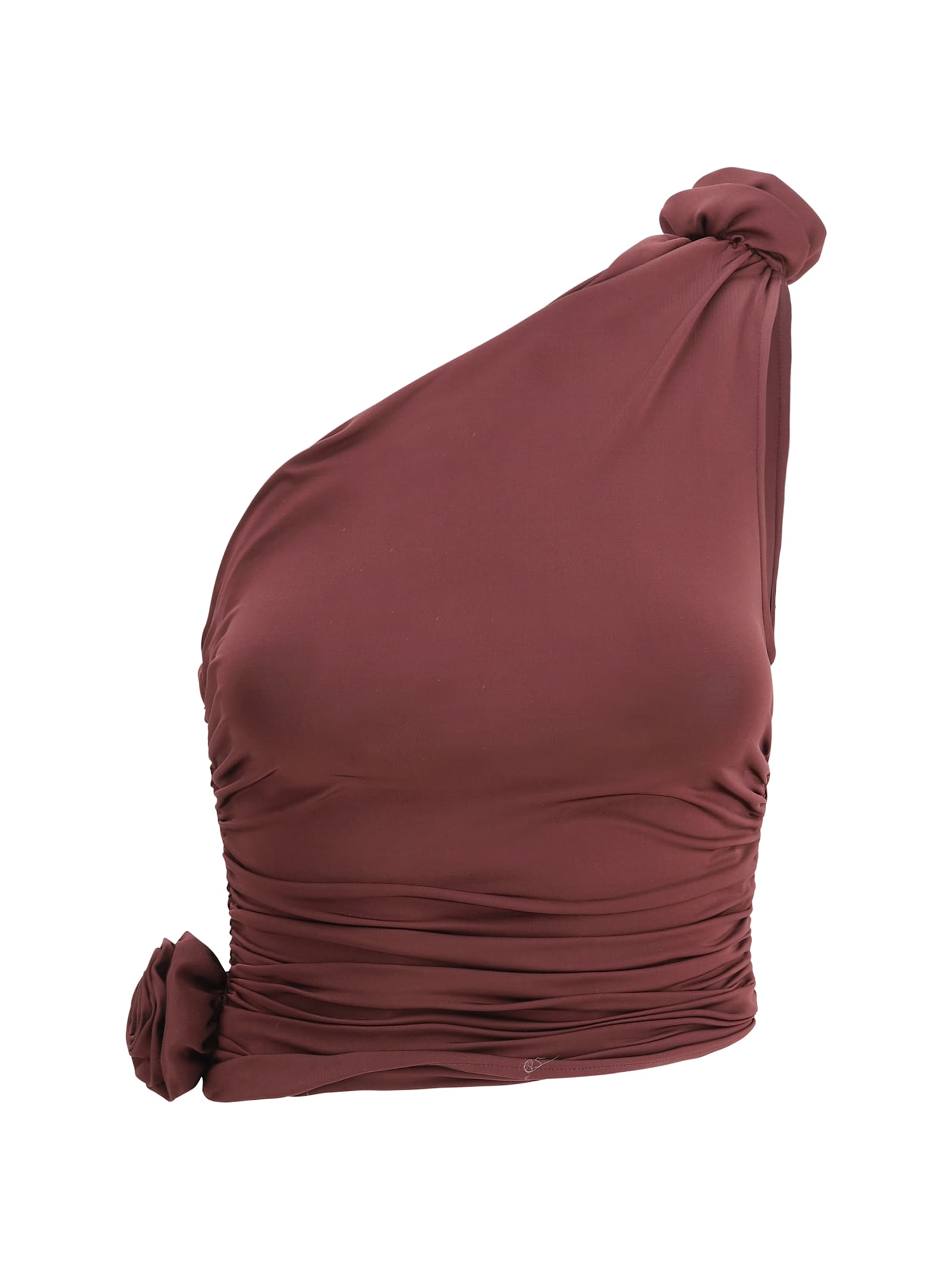 Magda Butrym One-shoulder Top With Rose Detail