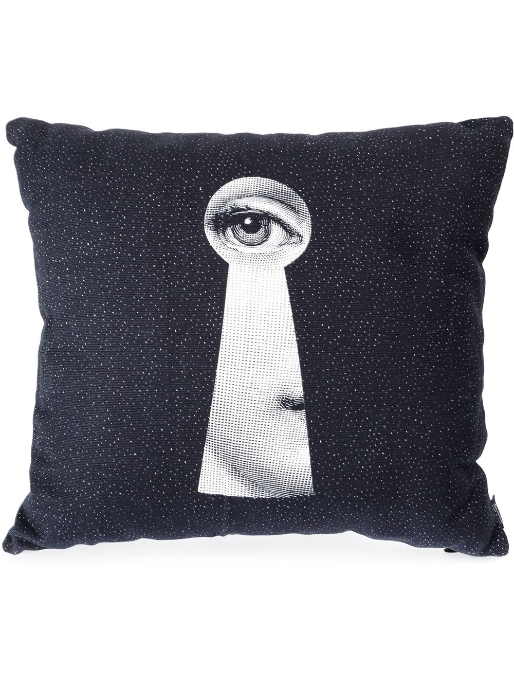 Fornasetti Chiave e Serratura graphic-print cushion - 白色