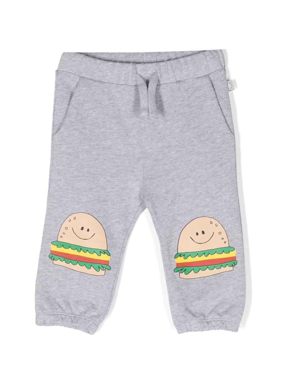 Stella McCartney Kids 插画风印花运动裤 - 灰色