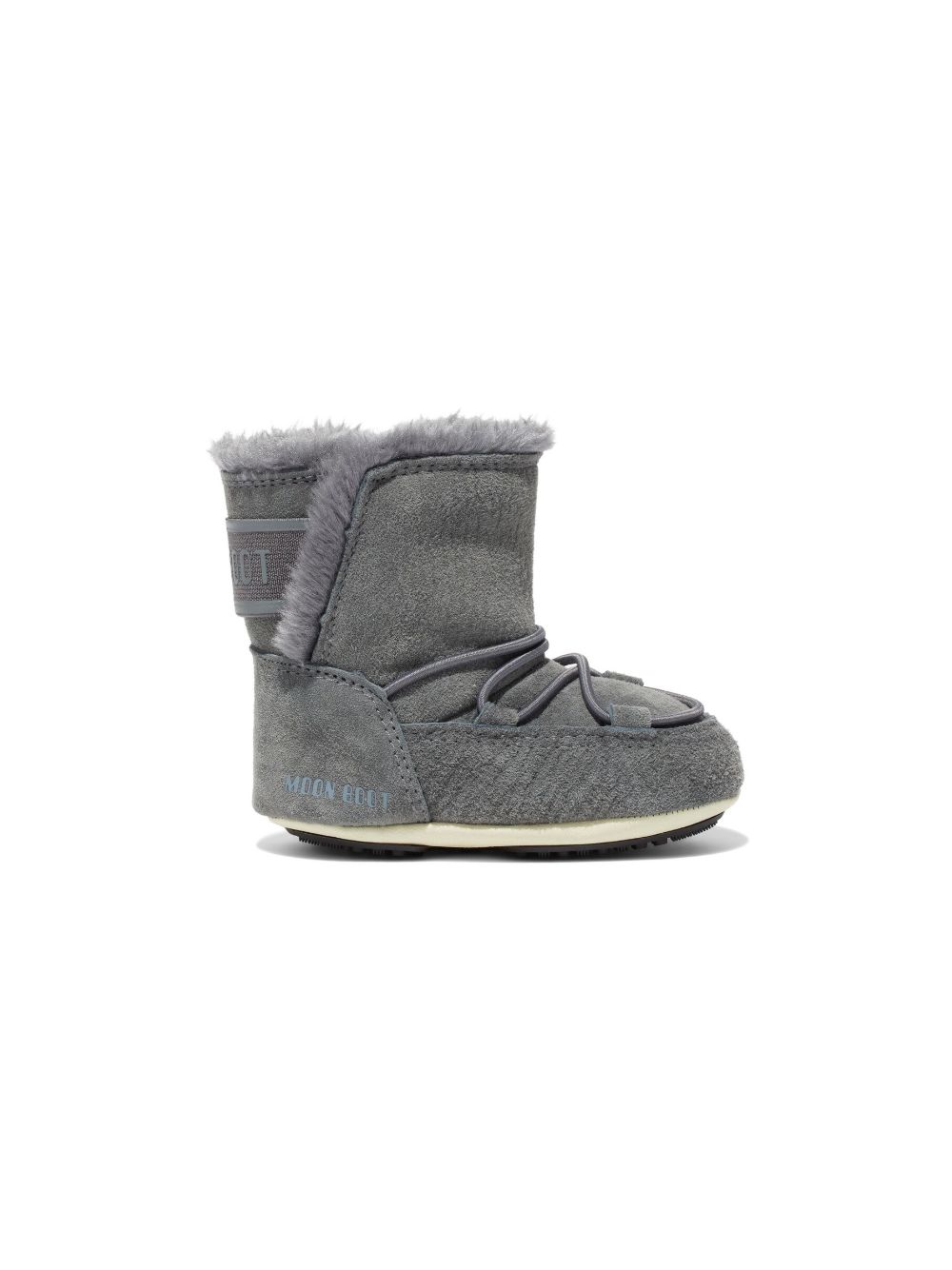 Moon Boot Kids CRIB麂皮雪地靴 - 灰色