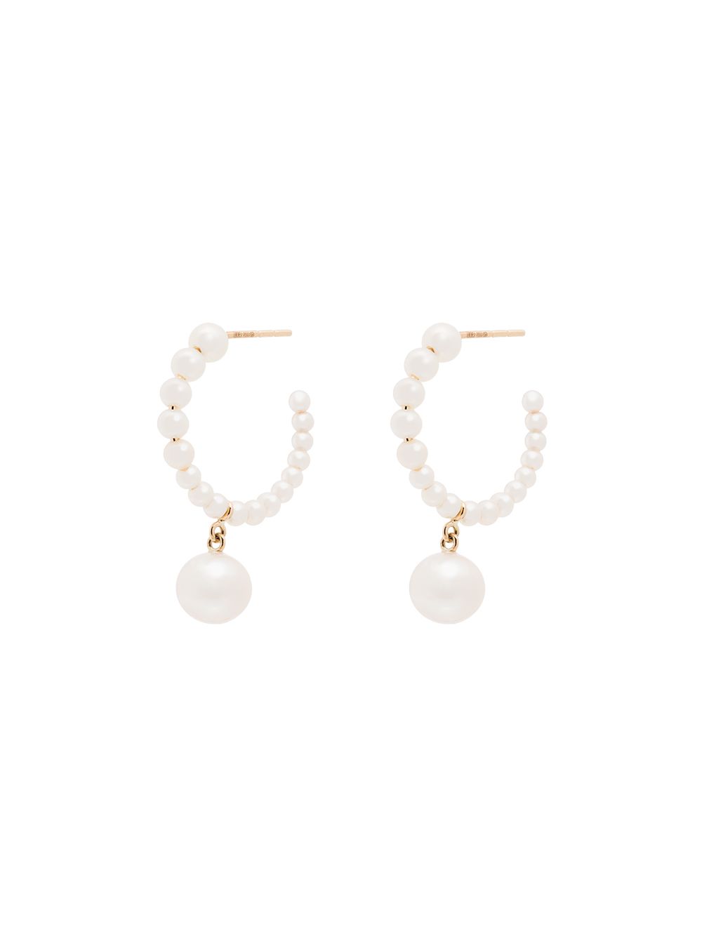 Sophie Bille Brahe Boucle Marco 14K黄金珍珠耳环 - 金色