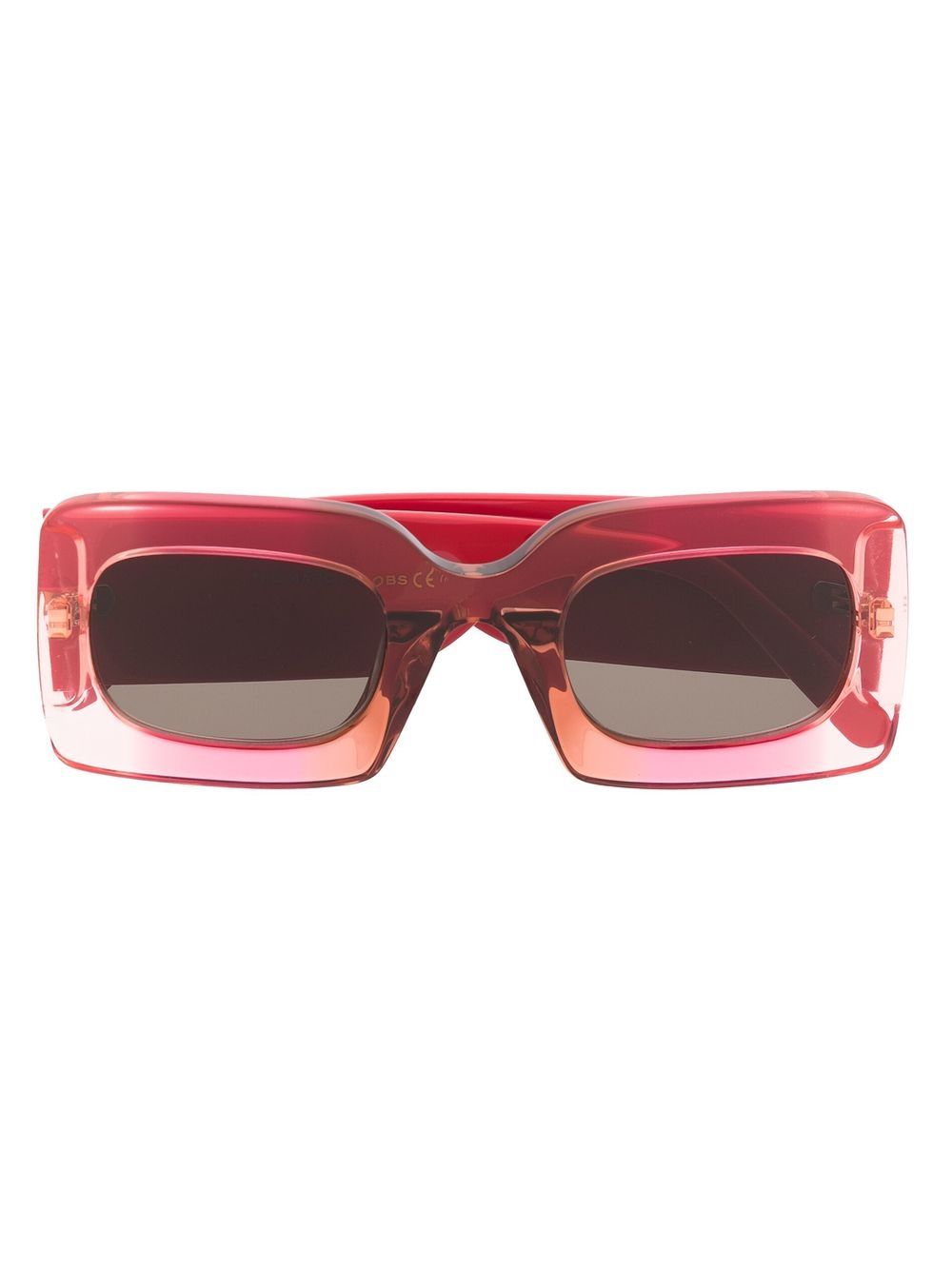 Marc Jacobs Eyewear 有色镜片方框太阳眼镜 - 红色