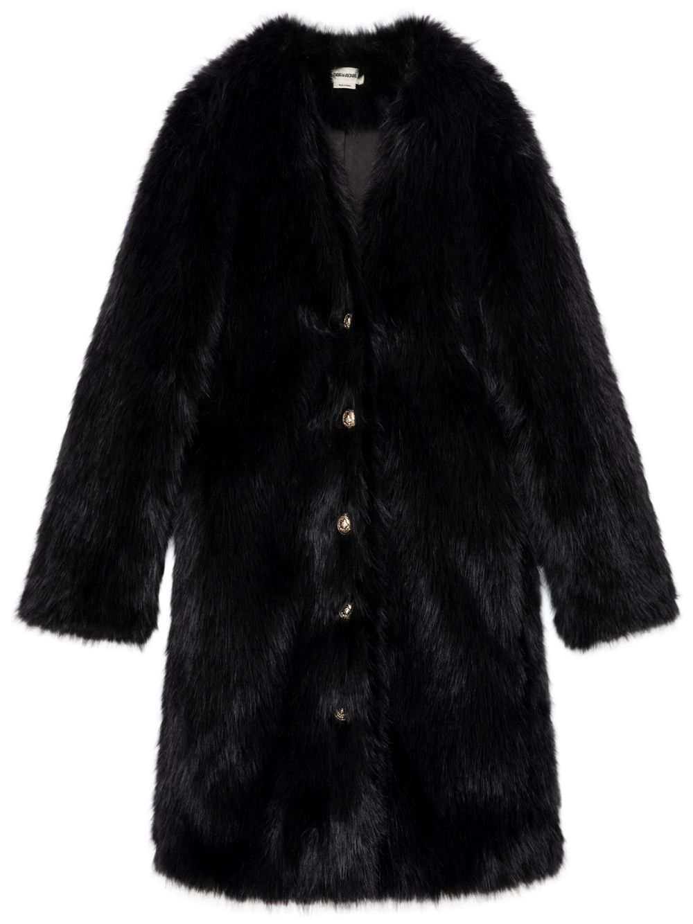 Zadig&Voltaire Milas 人造皮草外套 - 黑色