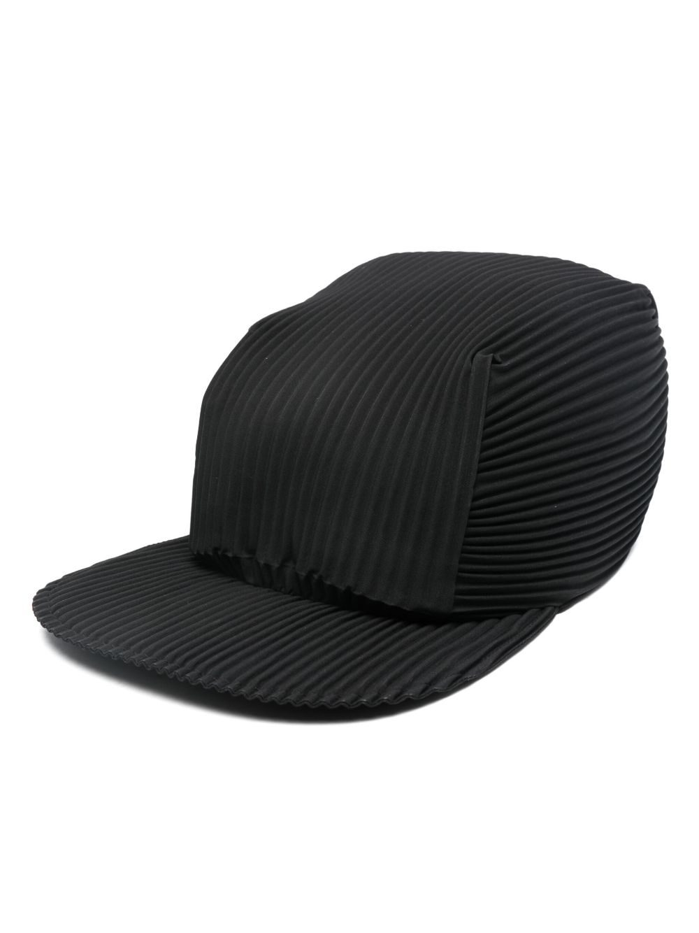 Homme Plissé Issey Miyake 百褶鸭舌帽 - 黑色