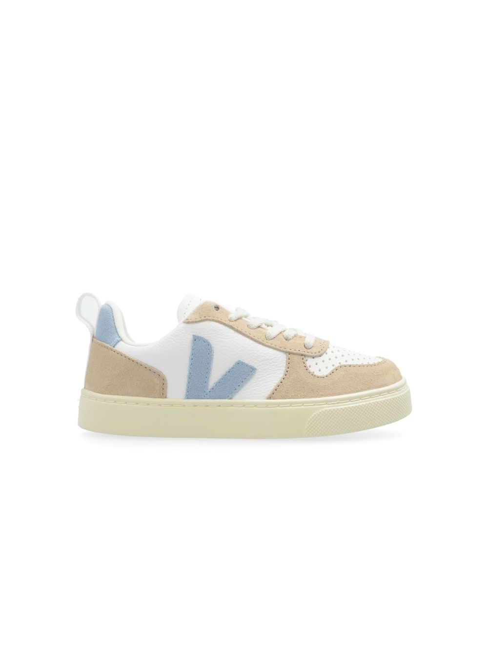VEJA Kids V10 系带运动鞋 - 白色
