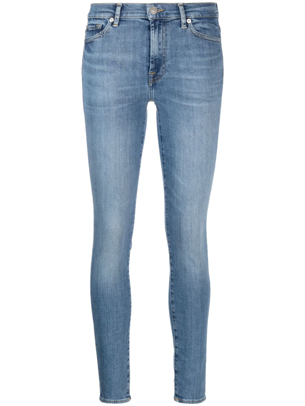 7 For All Mankind 中腰紧身牛仔裤 - 蓝色