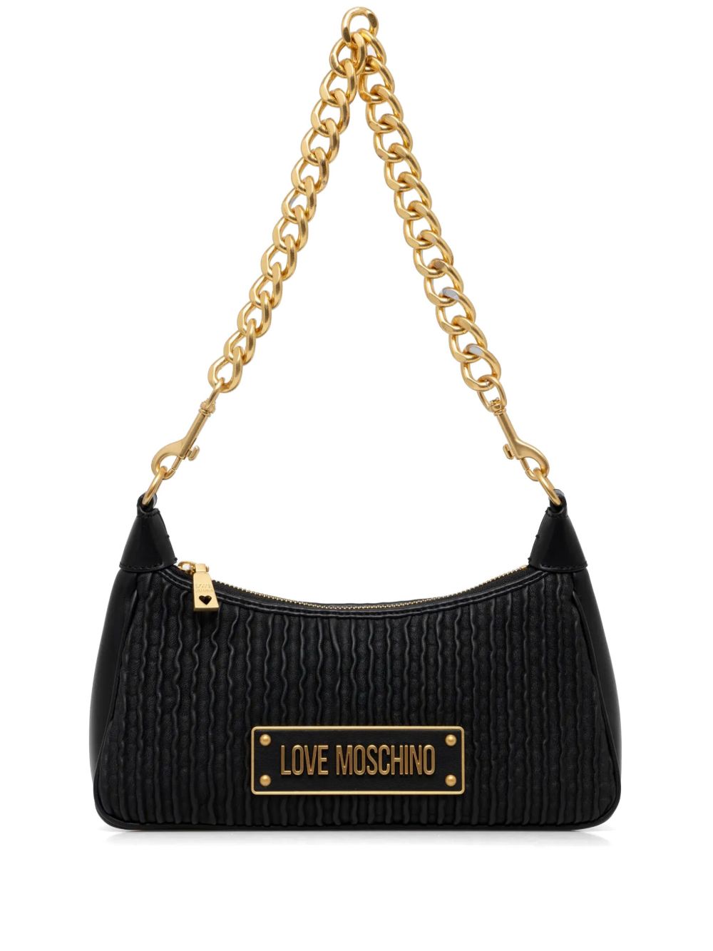 Love Moschino logo-plaque tote bag - 黑色