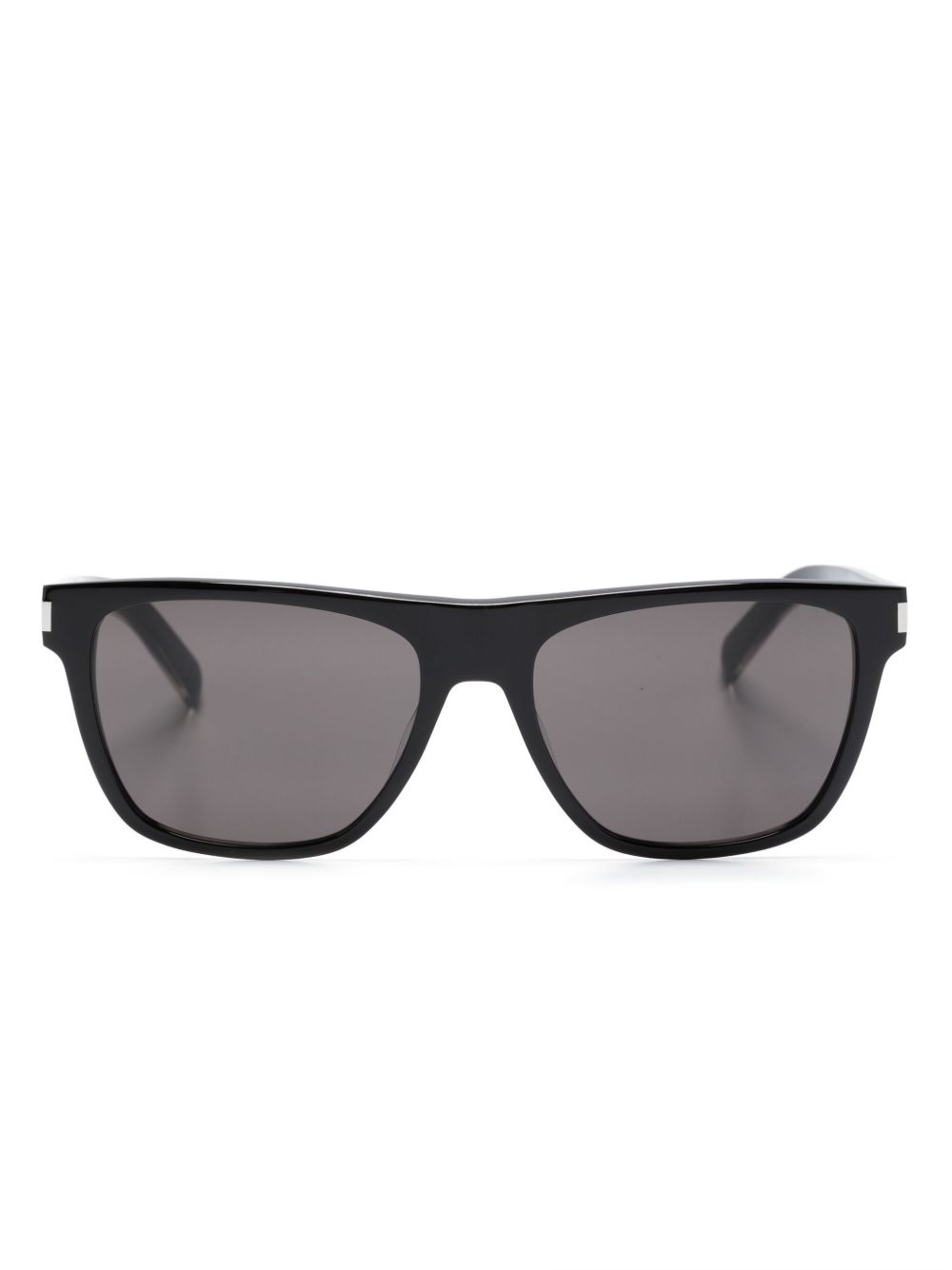 Saint Laurent Eyewear logo雕刻方框太阳眼镜 - 黑色