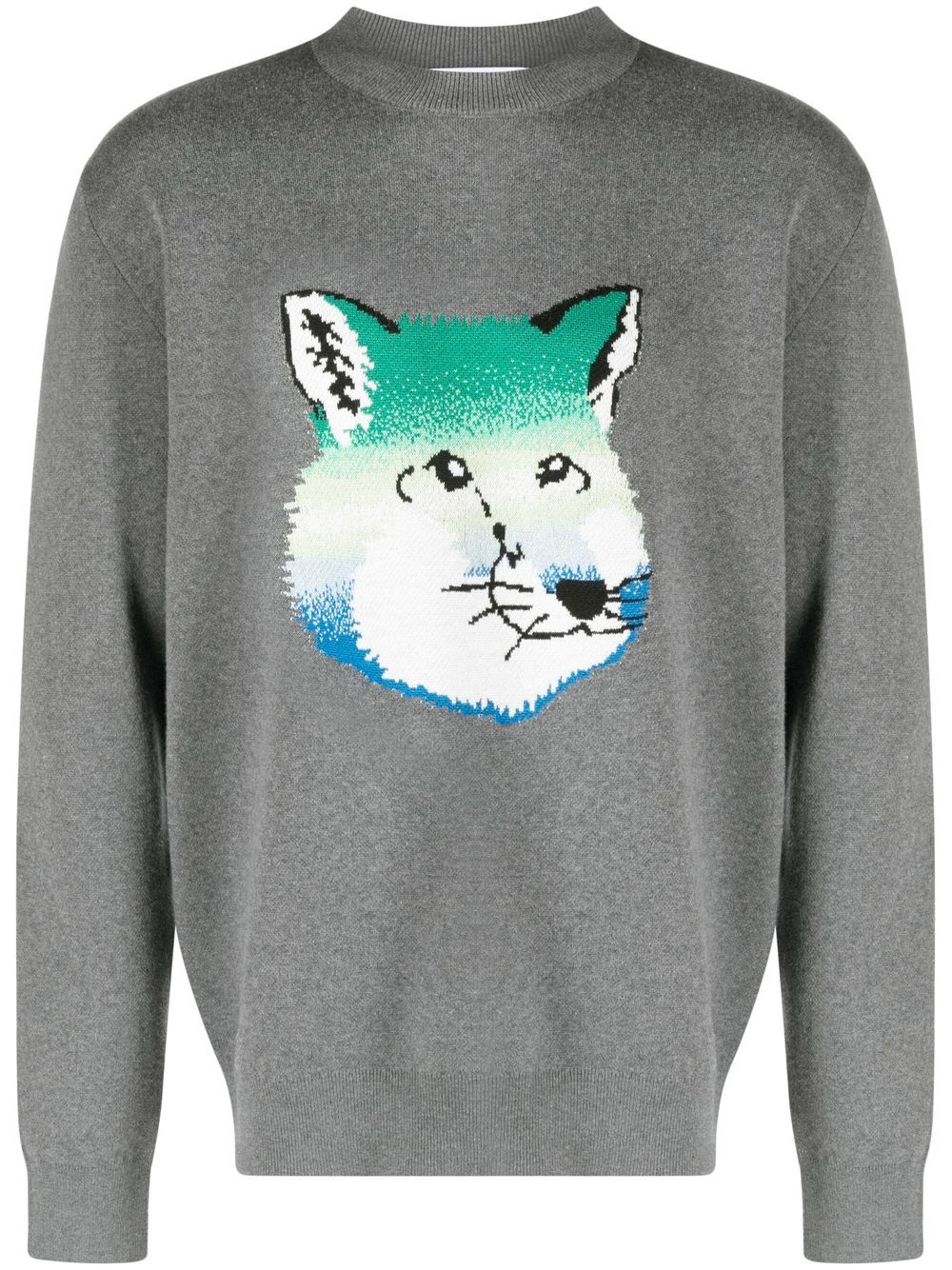 Maison Kitsuné Vibrant Fox Head 嵌花卫衣 - 灰色