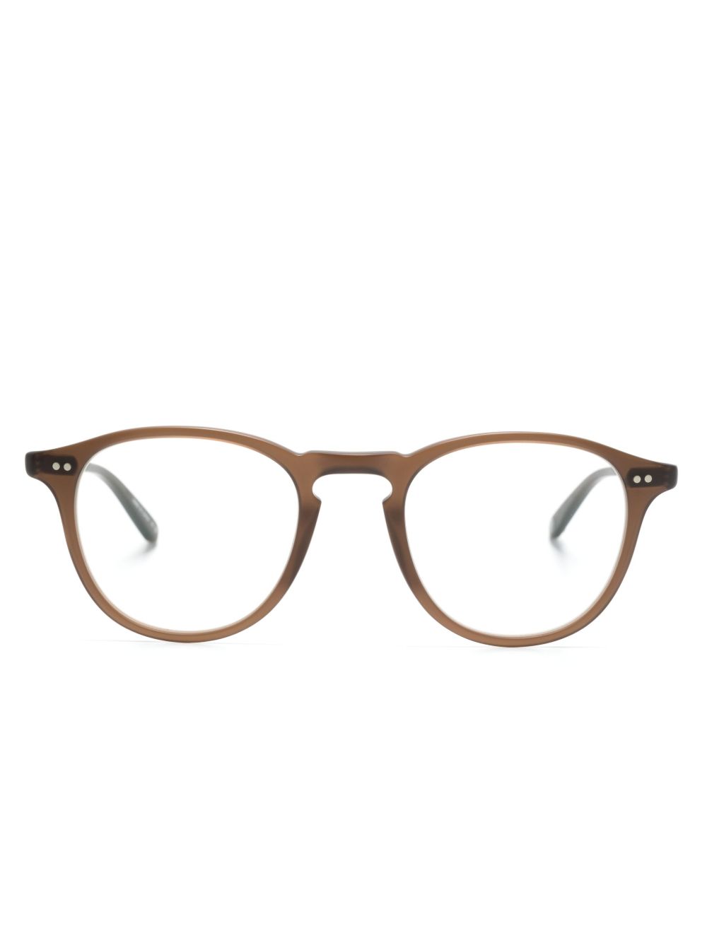 Garrett Leight Hampton 圆框眼镜 - 褐色