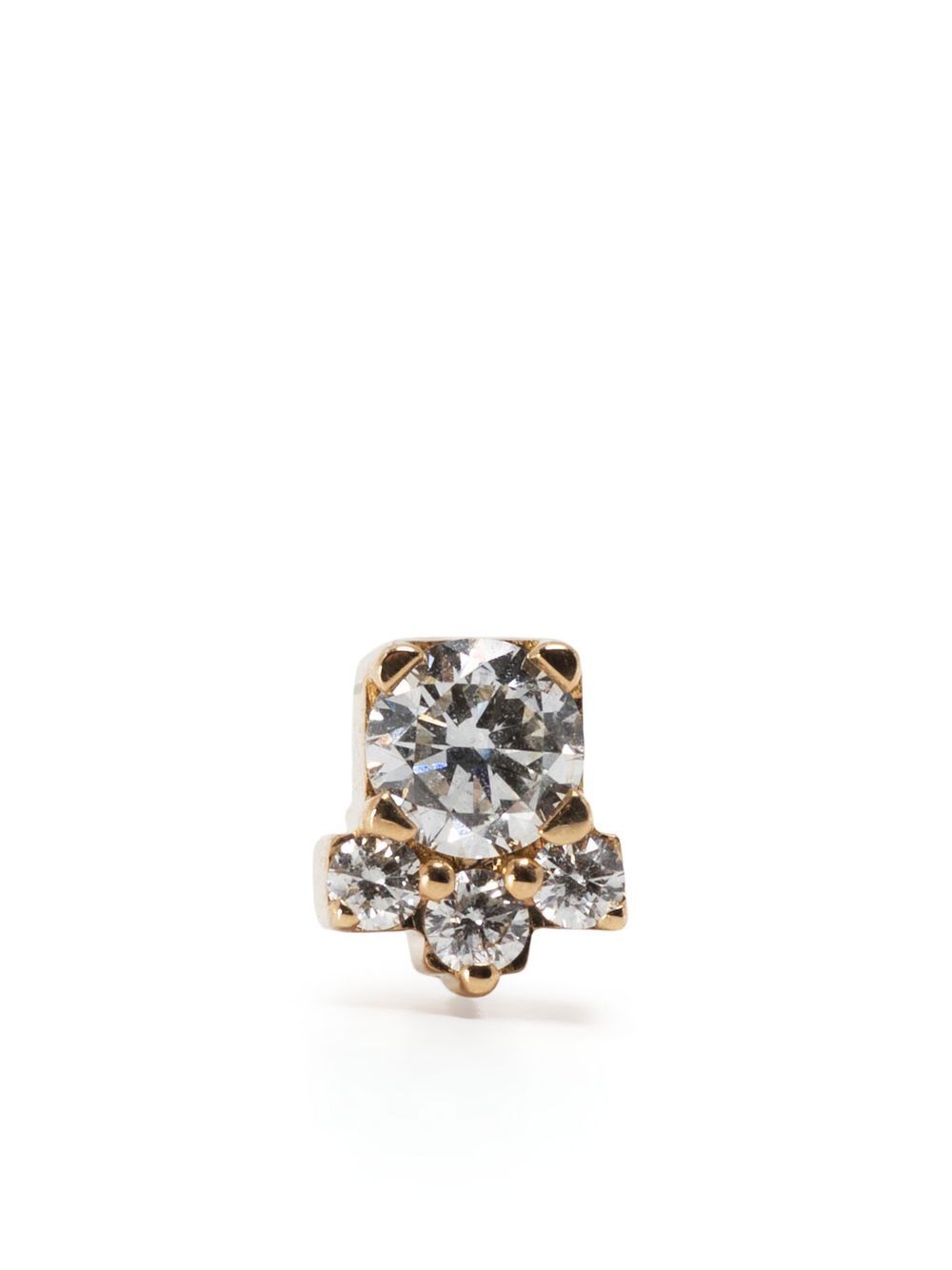 Sophie Bille Brahe 18K黄金 River Trois 钻石耳环 - 金色