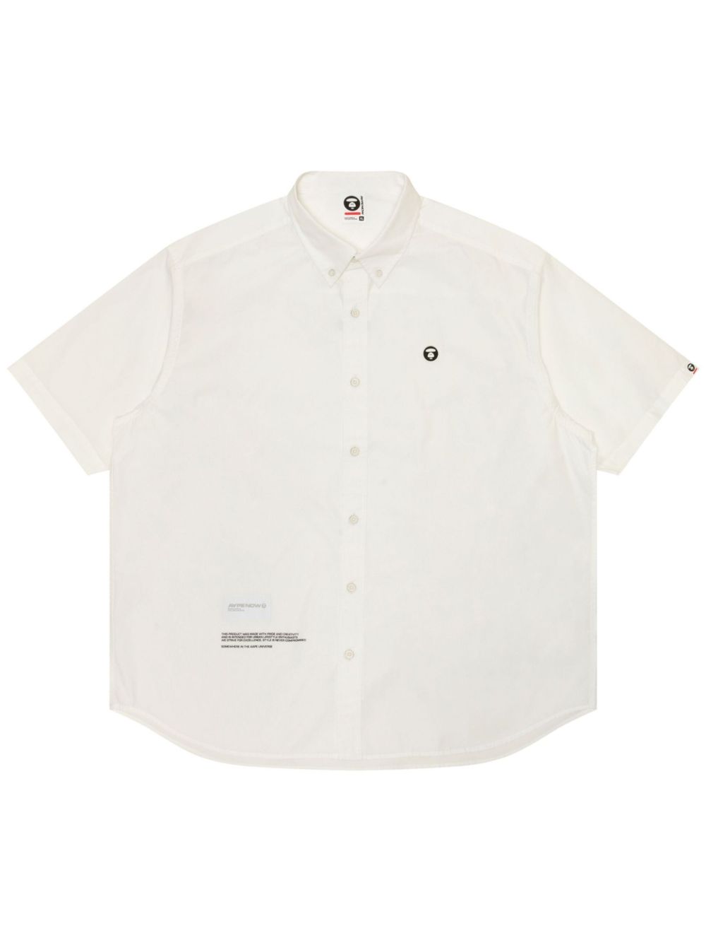 AAPE BY *A BATHING APE® logo贴花棉衬衫 - 白色
