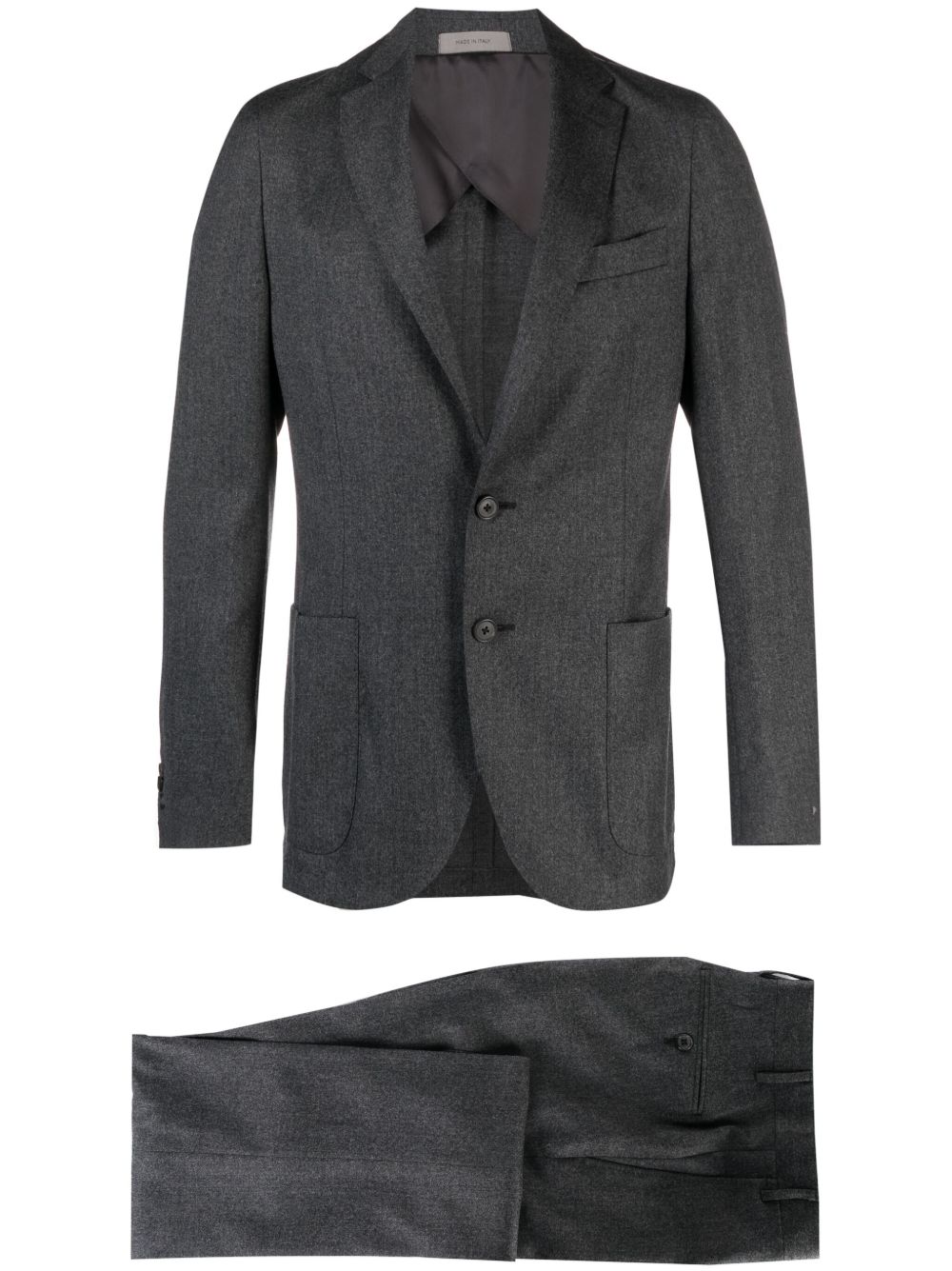 Corneliani 混色效果单排扣西装套装 - 灰色
