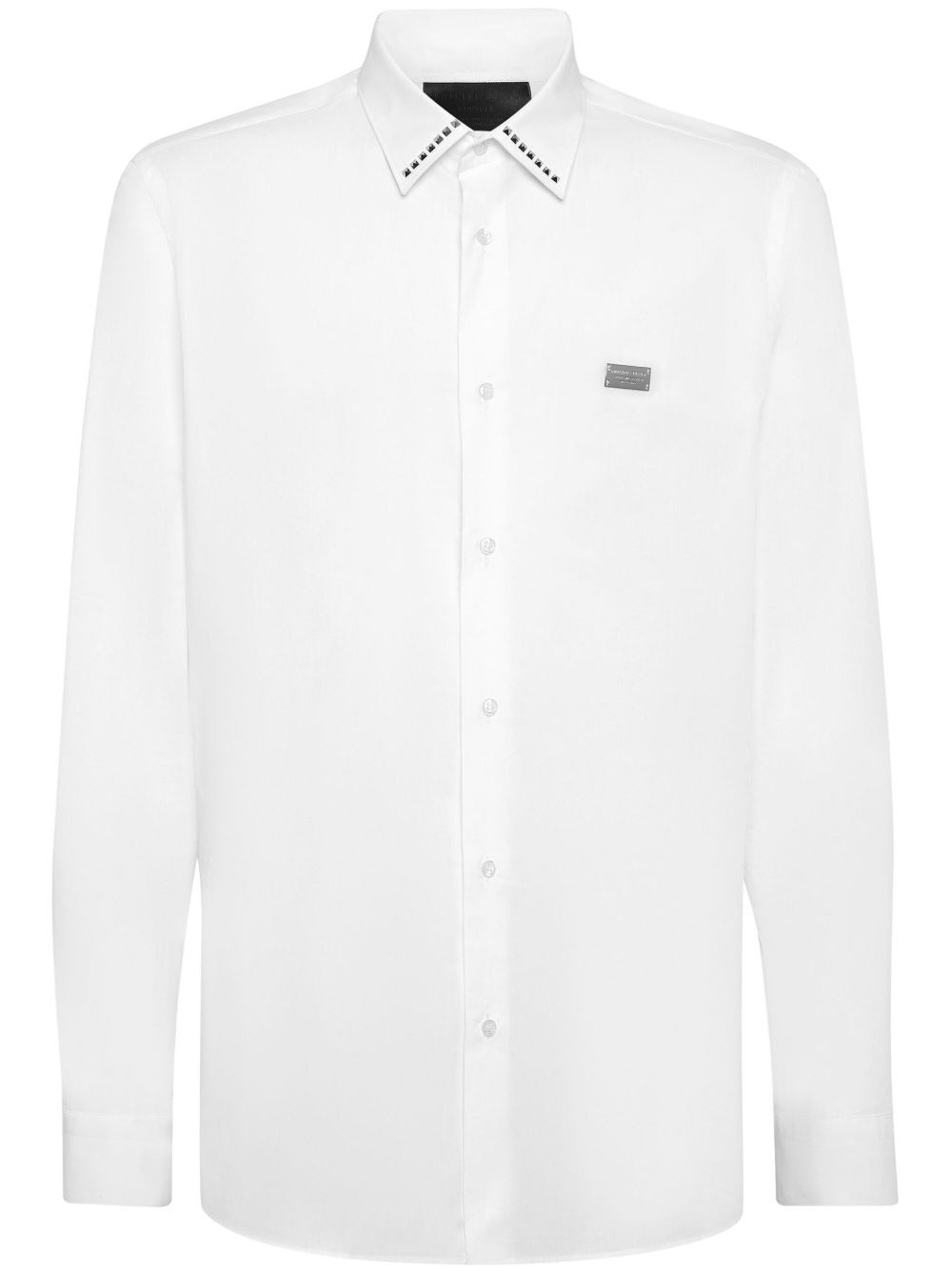 Philipp Plein 铆钉细节府绸衬衫 - 白色