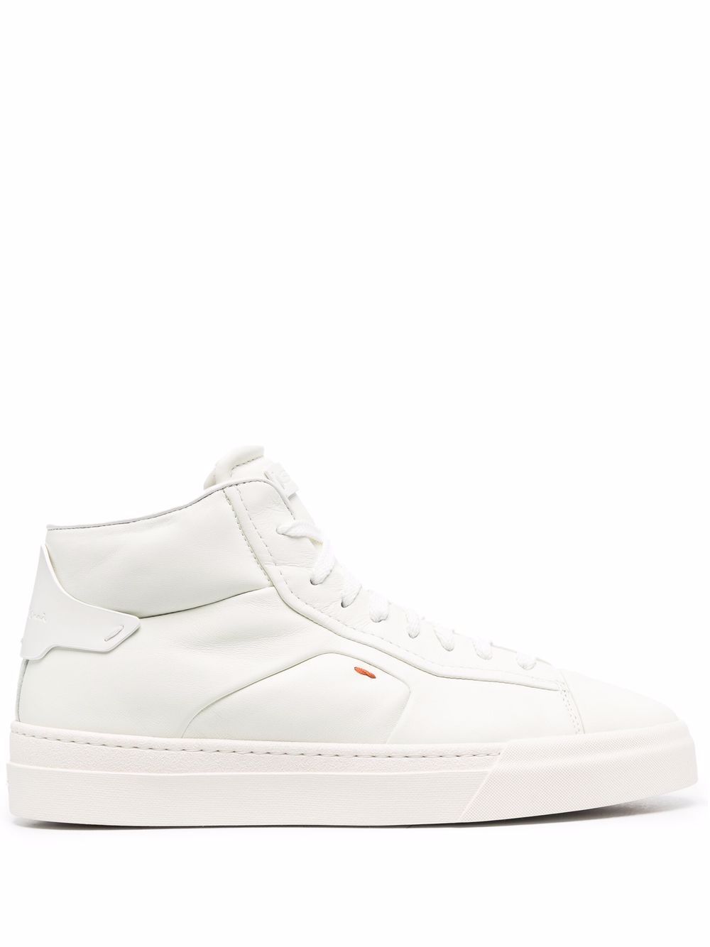 Santoni logo高帮板鞋 - 白色