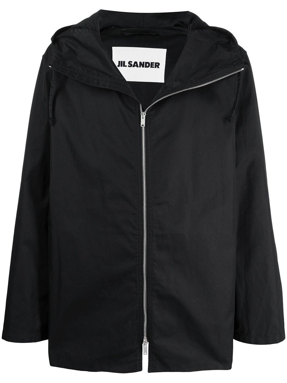 Jil Sander 连帽轻薄夹克 - 黑色