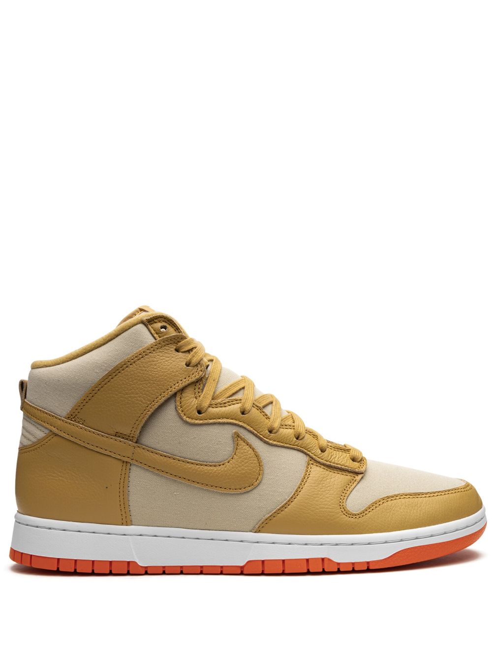 Nike Dunk High Gold Canvas 运动鞋 - 金色