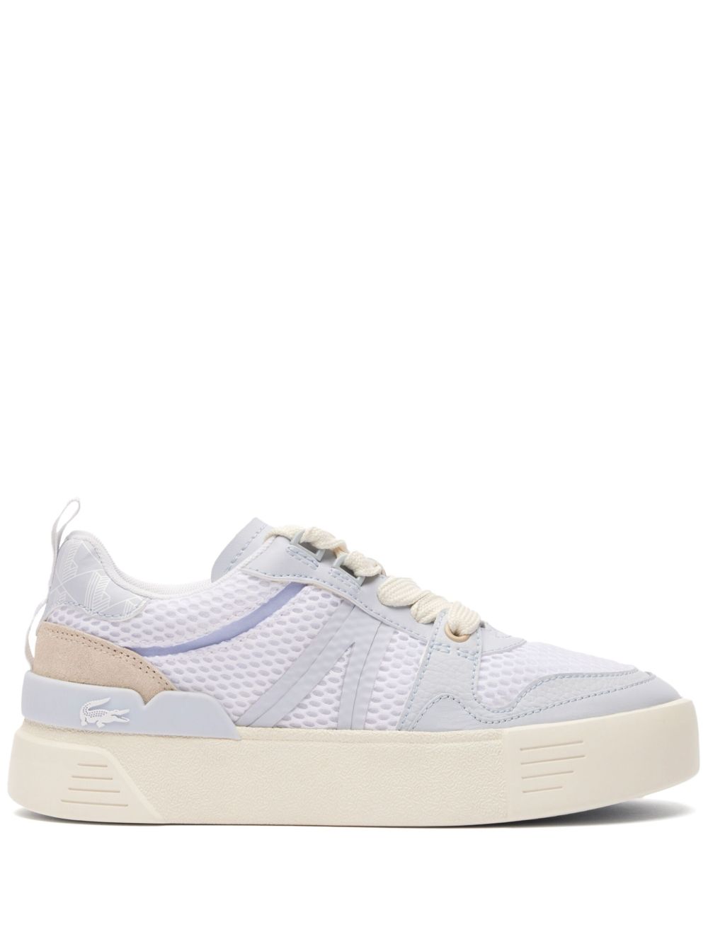 Lacoste L002 Textile logo细节运动鞋 - 白色