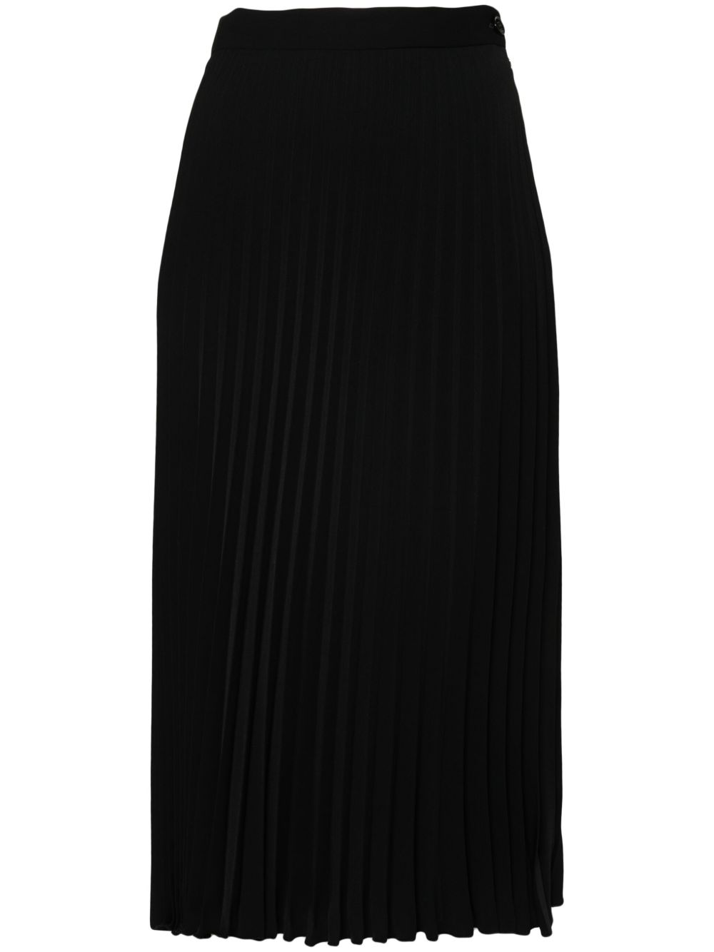 MM6 Maison Margiela 褶饰中长半身裙 - 黑色