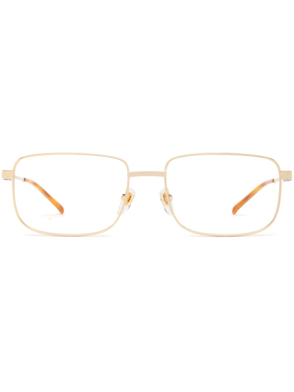 Gucci Eyewear 长方形镜框眼镜 - 金色