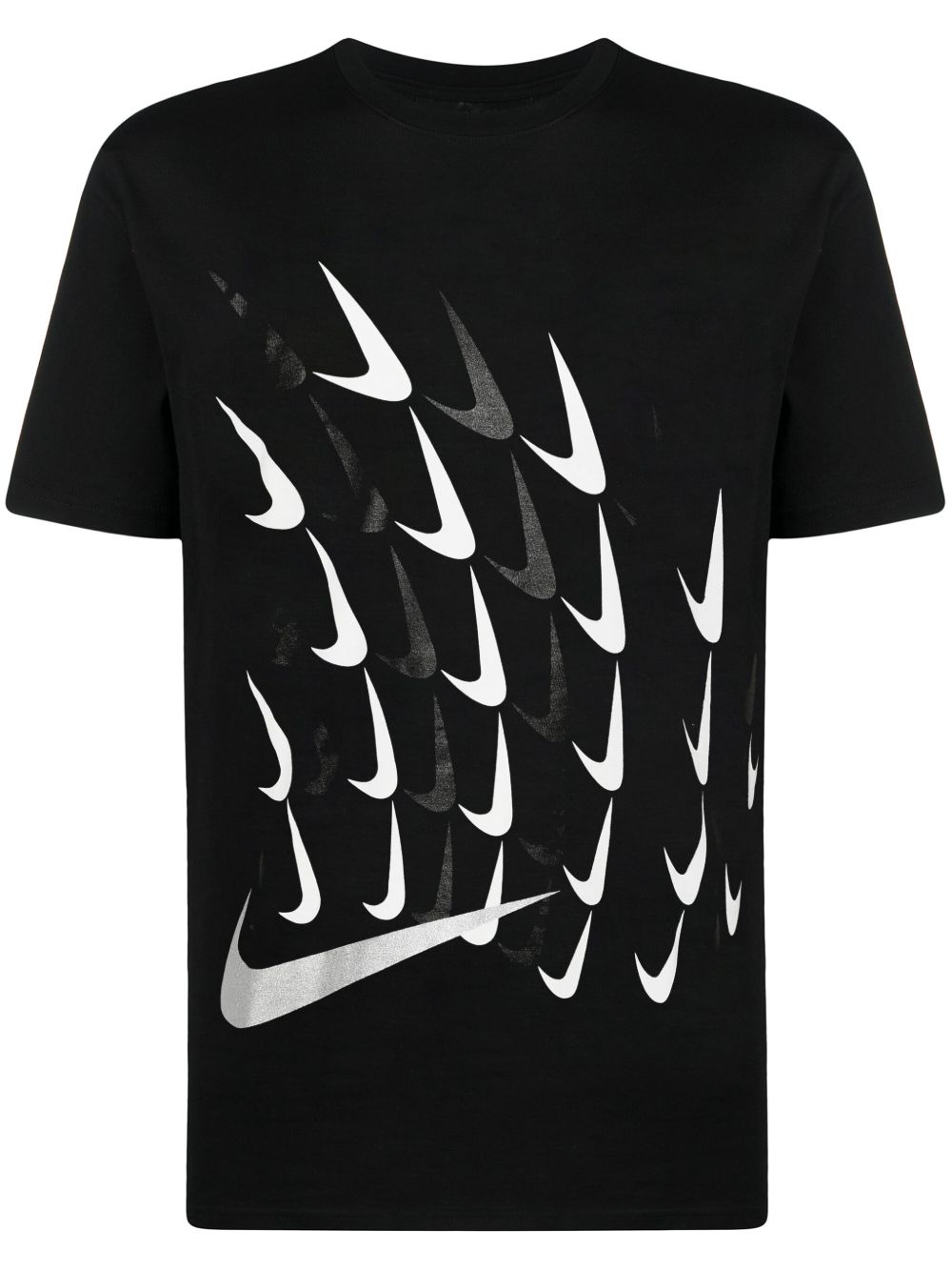 Black Comme Des Garçons x Nike logo印花棉T恤 - 黑色
