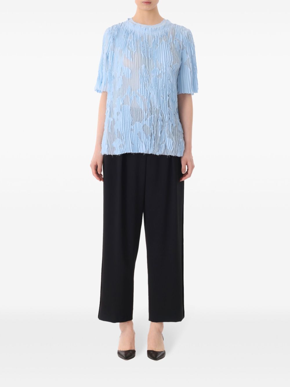 Jason Wu Collection 褶饰T恤 - 蓝色