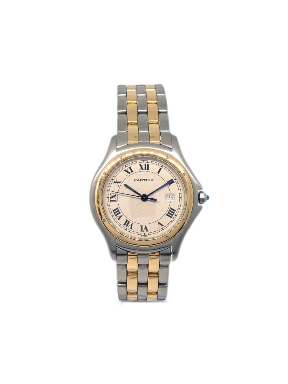Cartier Panthère Cougar LM 33毫米腕表（1980-1990年代典藏款） - 银色
