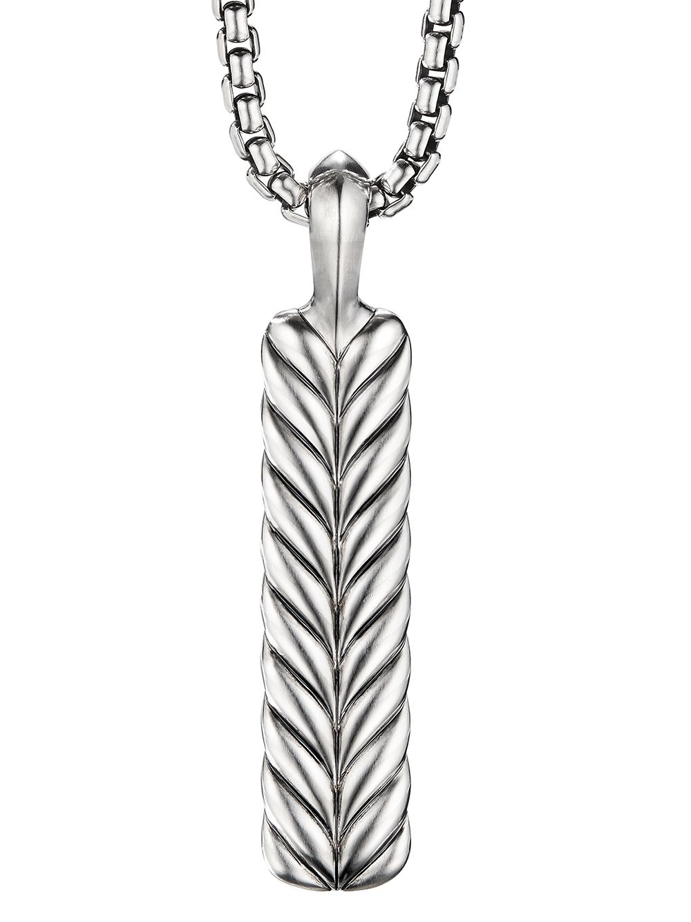 David Yurman 纯银钻石吊饰 - 银色
