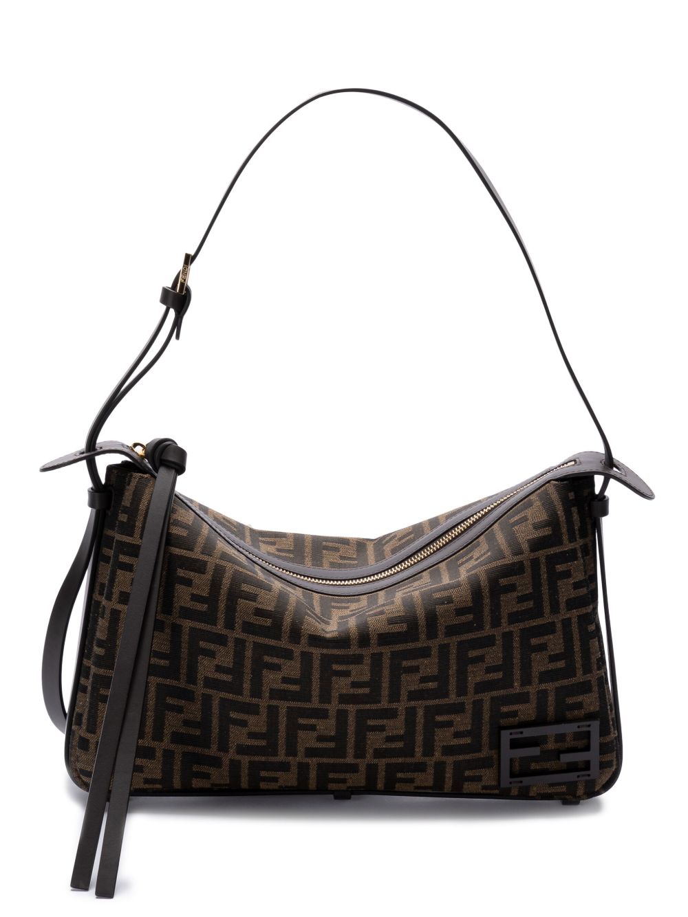 FENDI Simply 中号单肩包 - 褐色