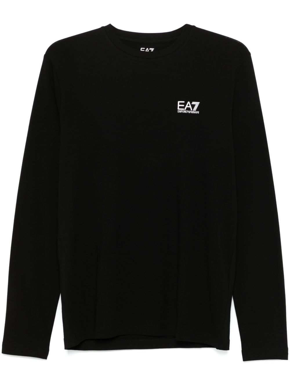 Ea7 Emporio Armani logo印花T恤 - 黑色