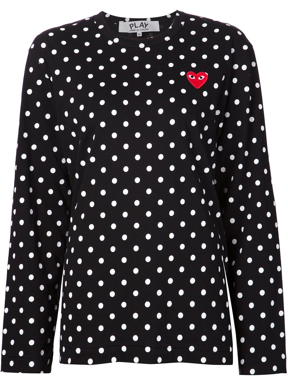 Comme Des Garçons Play 圆点长袖T恤 - 黑色