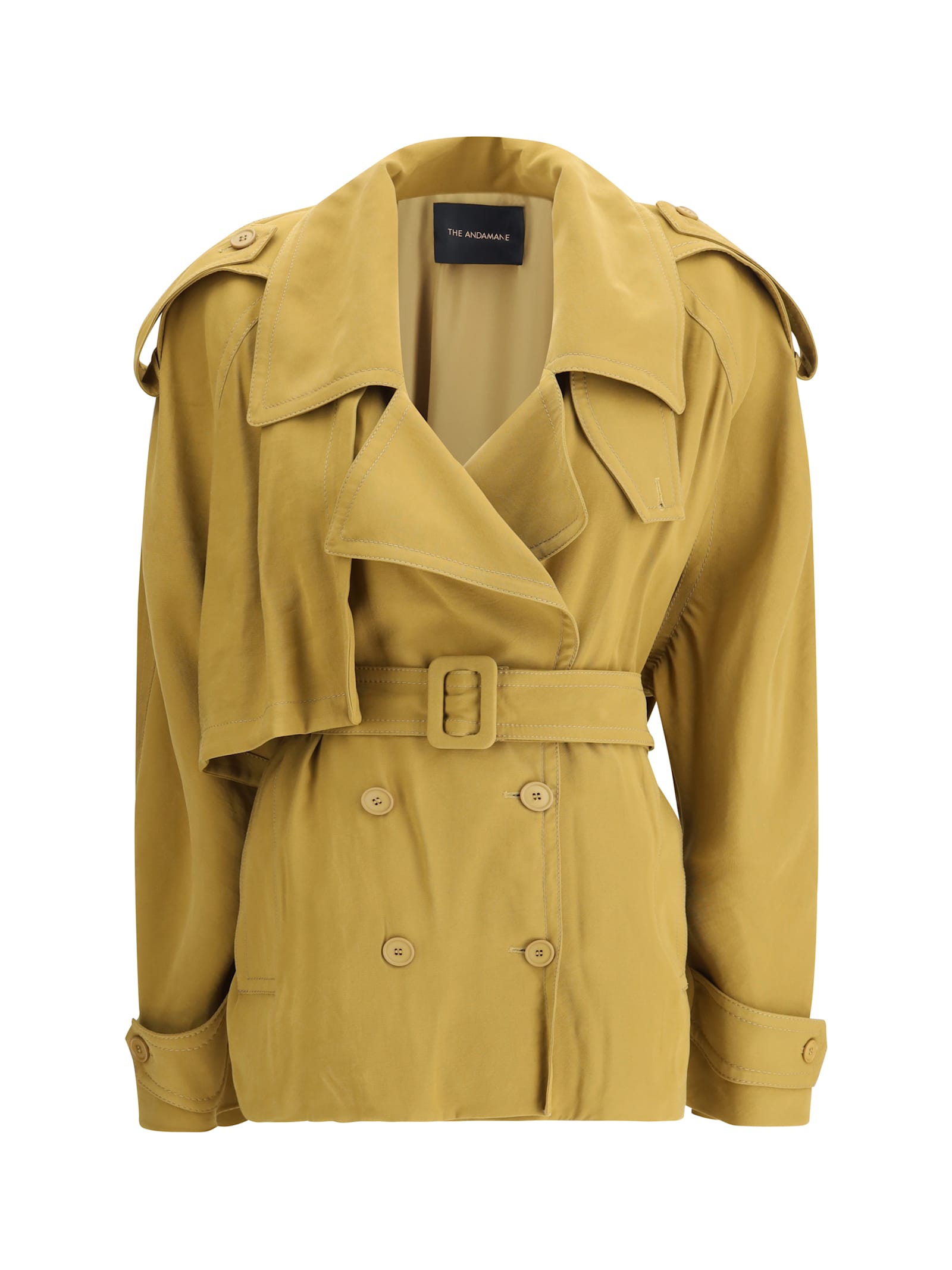 The Andamane Double-breasted Short Trench Coat