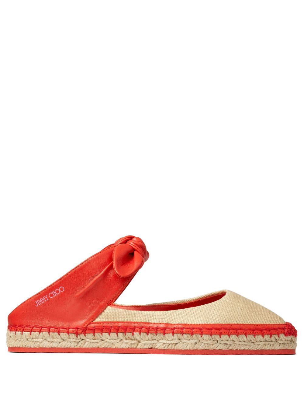 Jimmy Choo Reka 编织草编鞋 - 红色