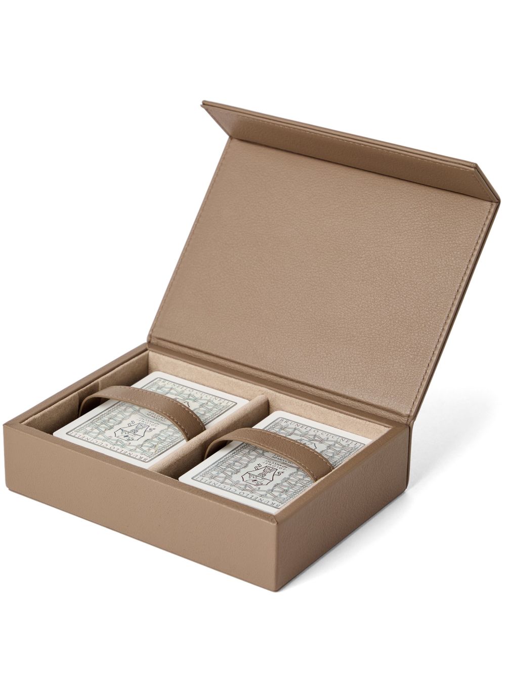 Brunello Cucinelli watercolour-effect cards (14.5cm x 6.5cm) - 白色