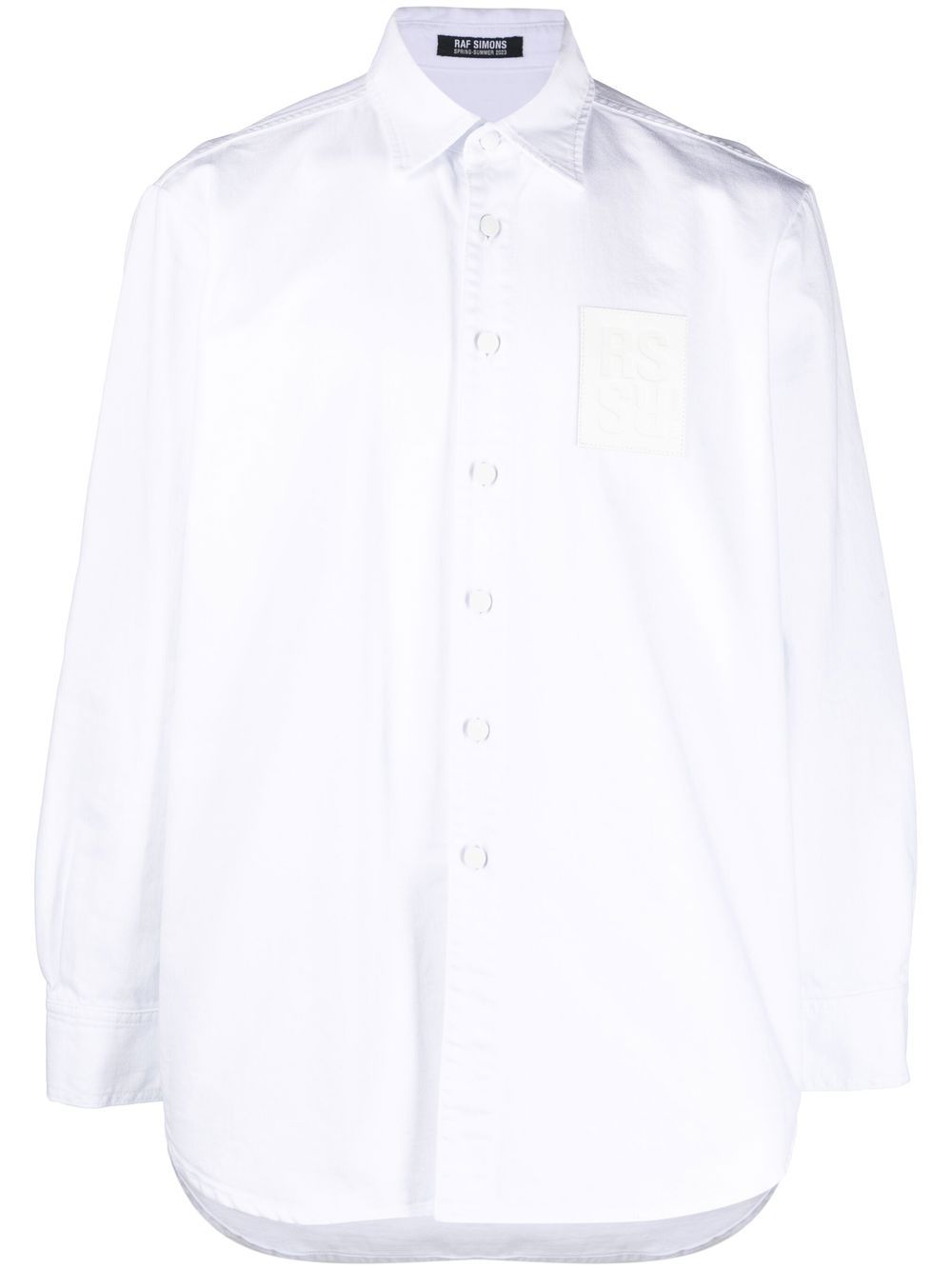 Raf Simons 标贴衬衫 - 白色