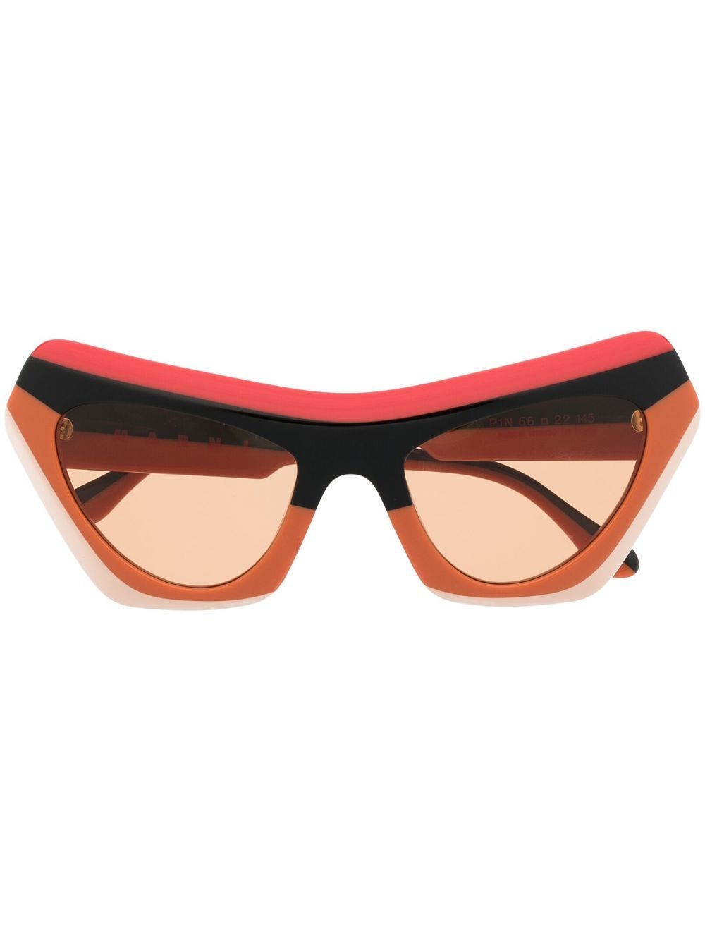 Marni Eyewear 猫眼框太阳眼镜 - 橘色