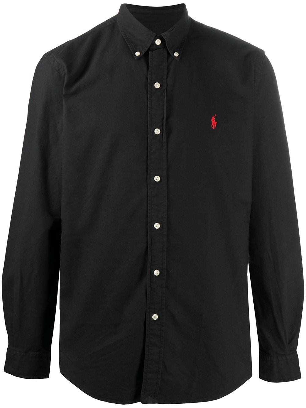 Polo Ralph Lauren 纯色长袖衬衫 - 黑色