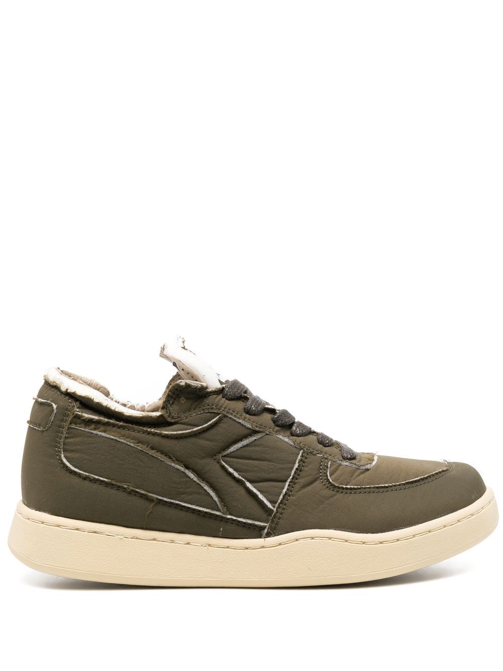 Diadora 拼接系带运动鞋 - 绿色