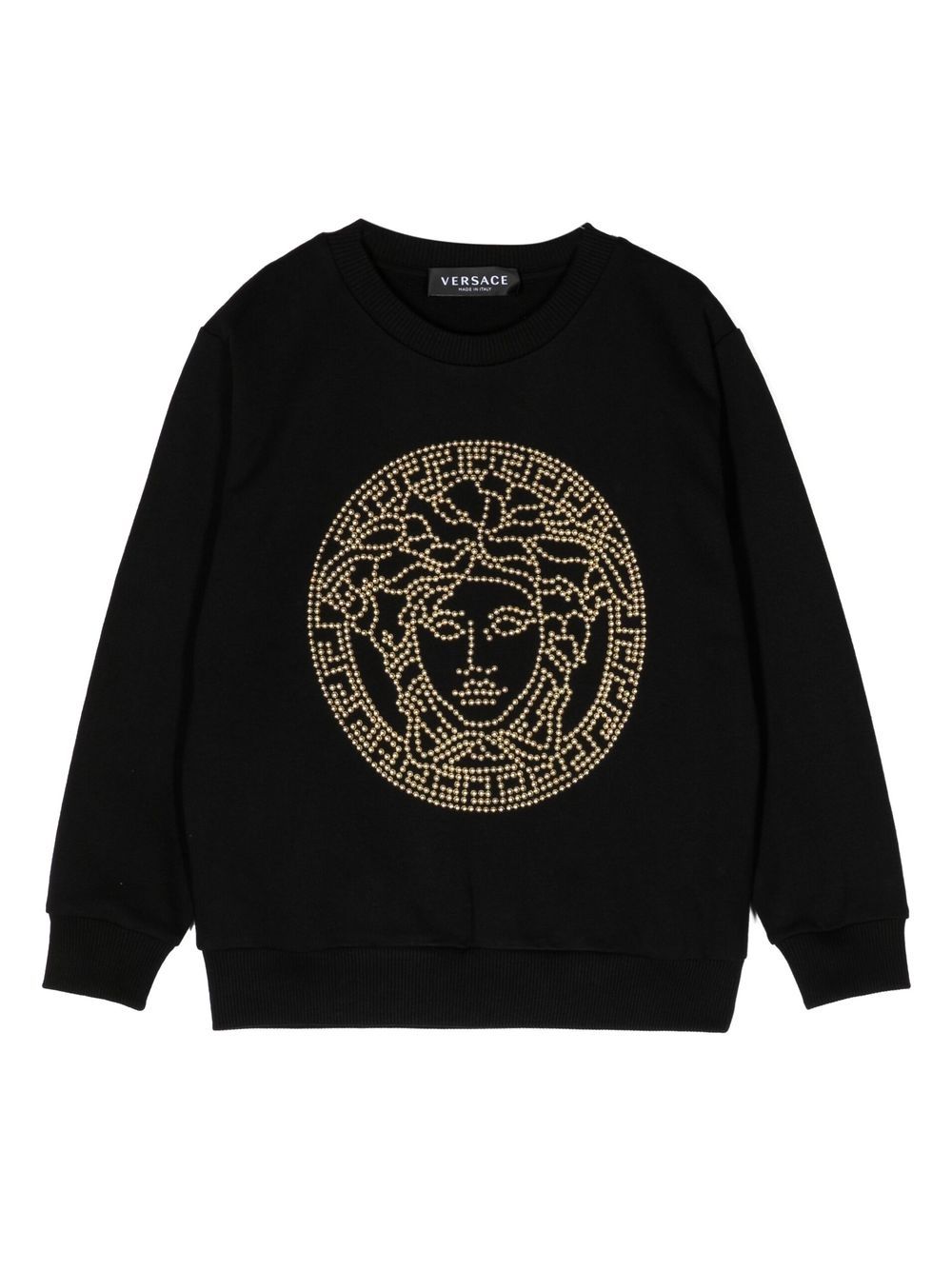 Versace Kids Medusa 铆钉卫衣 - 黑色