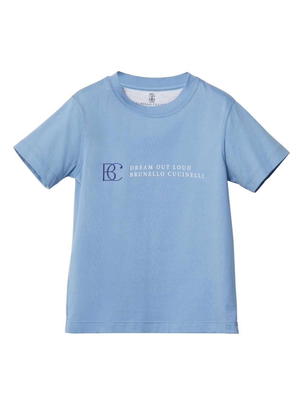 Brunello Cucinelli Kids logo印花T恤 - 蓝色