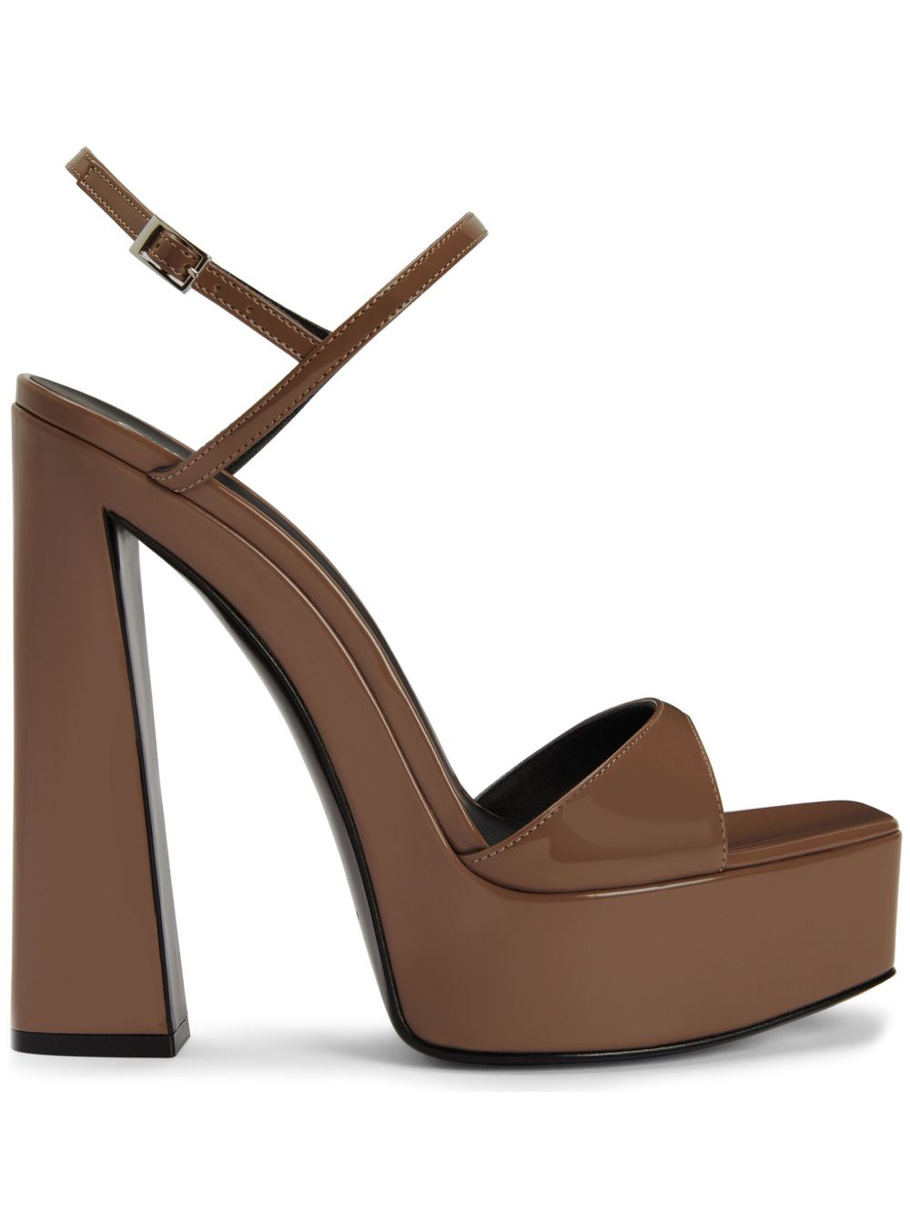 Giuseppe Zanotti Sylvy 漆皮高跟凉鞋 - 中性色