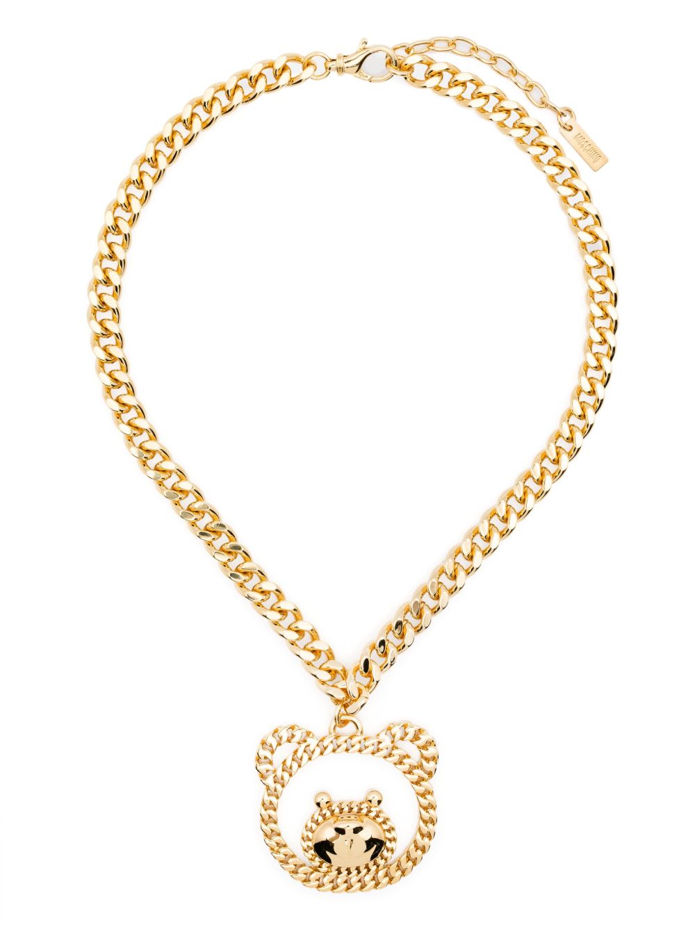 Moschino Teddy Bear 吊饰项链 - 金色