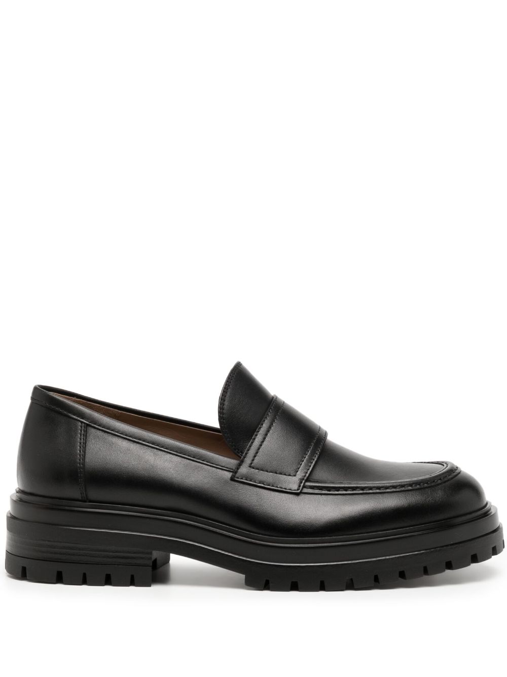Gianvito Rossi Paul 厚底乐福鞋 - 黑色