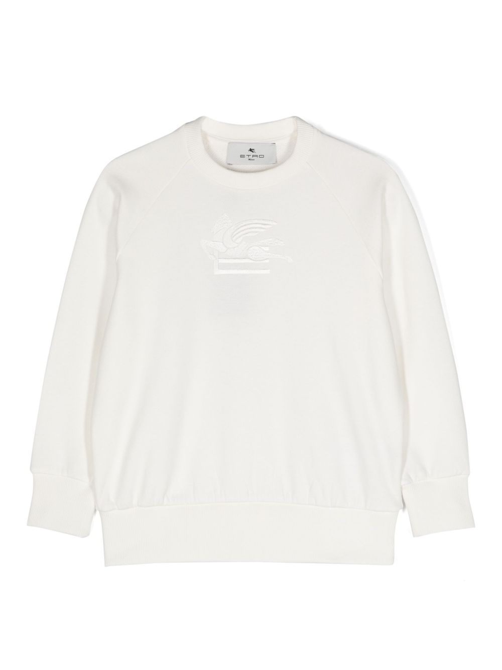 ETRO KIDS Pegaso 刺绣平纹针织卫衣 - 中性色